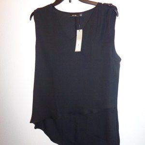 Apt. 9 Women's Short Sleeve Crossover Top Size M NWT Black Style WA63W034RS